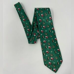 Cape Cod Neckwear Christmas Neck Tie, silk, Santa, Penguin, Reindeer,‎ Holiday